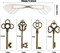 30 PCS Vintage Skeleton Keys Flying Keys Charms with 30 Pairs Dragonfly Wings and 30 Yards Elastic Crystal String for DIY Jewelry Making Wedding Party Favors Room Decor